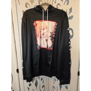 Chainsaw Man Power Anime Hoodie Black XL nwot Lightweight Polyester Manga 0